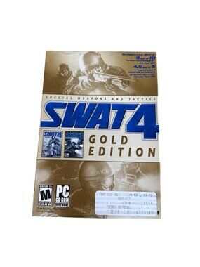 SWAT 4 Gold Edition New Sealed PC CD-ROM Base Game Expansion Pack Sierra